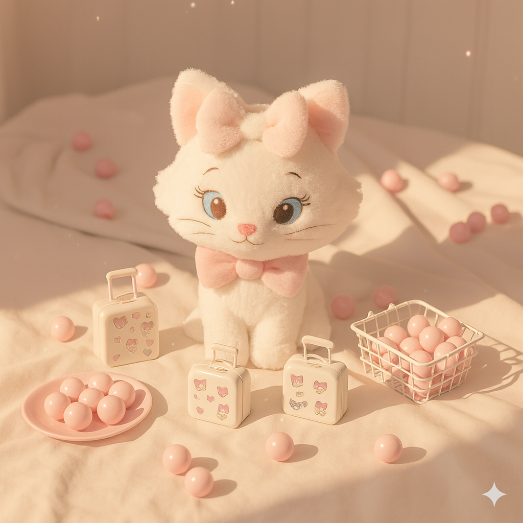 A-【Mar.ie Cat】Lucky Scoop Suitcase Set – 14" Edition